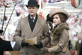 Colin Firth et Helena Bonham Carter dans le film Le Discours d'un roi.