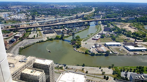 The Cuyahoga River in Cleveland