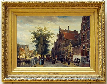 Cornelis Springer (1817-1891), Het Atheneum Illustre aan de Oudezijds Voorburgwal te Amsterdam, 1879, Olieverf op doek.JPG