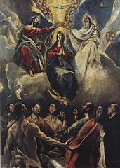 El Greco, La kronigo de la Virgulino, 1591.