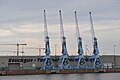 Cranes at cargo terminal in Bremerhaven