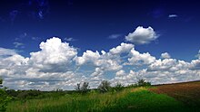 Cumulus humilis clouds in May Cumulus humilis clouds in Ukraine.jpg