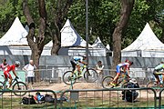 Deutsch: Radsport bei den Olympischen Jugendspielen 2018 Tag 10, 16. Oktober 2018 - Combined Criterium – XCC Qualifikation männlich English: Cycling at the 2018 Summer Youth Olympics – Men's Combined Criterium – XCC Qualification on 16 October 2018.