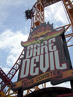 Dare Devil Dive Steel roller coaster in Georgia
