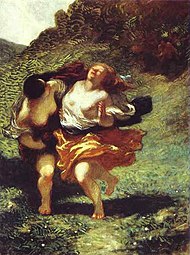 Nymphs Pursued by Satyrs (1849–50), oil on canvas, 51.6 x 38.25 in., Montreal Museum of Fine Arts