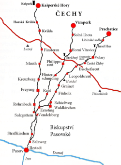 Zlatá stezka - soustava středověkých obchodních cest mezi Pasovem a jihem Čech