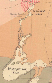 Detail of 1902 map first showing Pineroot River