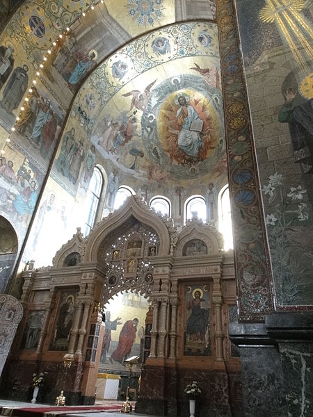 File:Detail of interior of the Church of the Savior on Spilled Blood.JPG