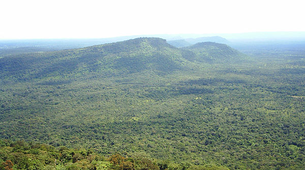 Dângrêk Mountains, looking east from Maw I-daeng, Thailand