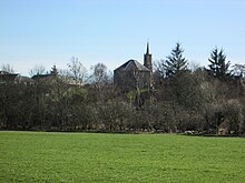 Ridge seen across Annick Valley Park and the Annick Water Dreghorn from Annick Valley.jpg