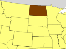 Localização da Diocese de Dakota do Norte