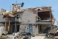 Low-end EF4 damage to an apartment building in Dayton, Ohio. EF4 damage in Dayton, Ohio.jpg