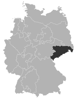Carte de l'Église évangélique luthérienne de Saxe