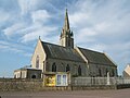 L'église Saint-Martin de Monfréville (Calvados) dans le parc des marais du Cotentin et du Bessin.