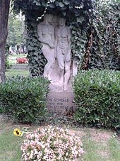 Grab von Egon und Edith Schiele auf dem Ober-St.-Veiter Friedhof in Wien