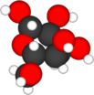 Ein enkel modell av eit druesukkermolekyl