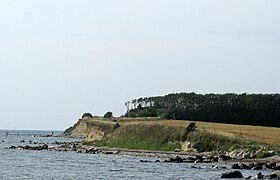 De zuidwestkust van het eiland