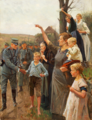 Painting of Danish soldiers returning to Northern part of Schleswig