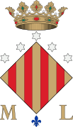 Fleur-de-lis on the coat of arms of Sagunt