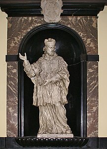 Johannes Nepomucenus door Guillaume Évrard, Luik, collegiale Sint-Denijskerk