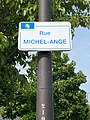 Rue Michel-Ange à Évry-Courcouronnes (Essonne, France)