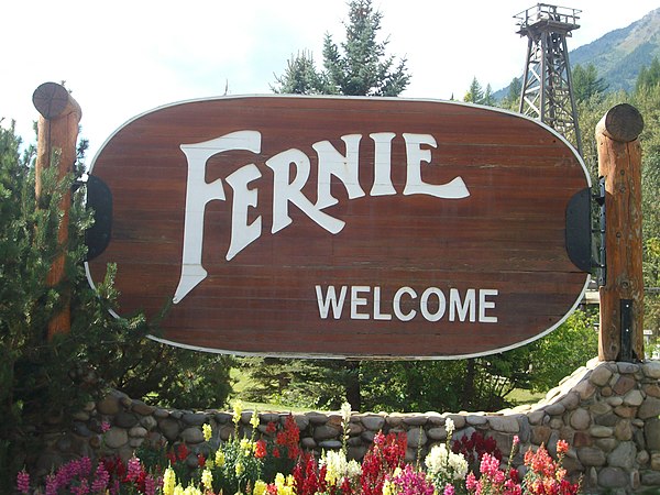 Fernie's welcome sign