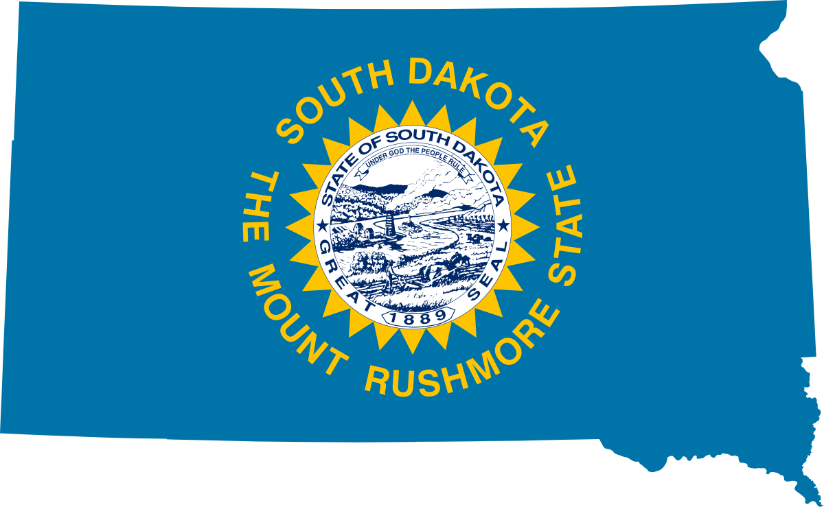 File Flag Map Of South Dakota Svg Wikimedia Commons