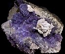 Fluorite with baryte, from Berbes Mine, Berbes Mining area, Ribadesella, Asturias, Spain