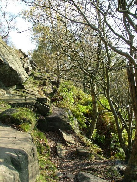 File:Footpath at the foot of Froggatt Edge - geograph.org.uk - 589337.jpg