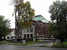 The former location (from 1911 to 1966) of Temple Beth-El on Richmond Avenue in Buffalo. Former Temple Beth El, Buffalo, New York, October 2012.jpg
