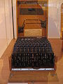 A naval four wheel Enigma machine located at the Museum fur Kommunikation Frankfurt