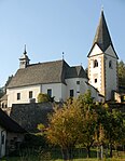 Catholic parish church hl.  John the Baptist with tower and cemetery