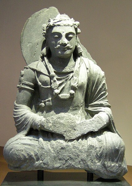 Bodhisattva seated in meditation. Afghanistan, 2nd century CE.