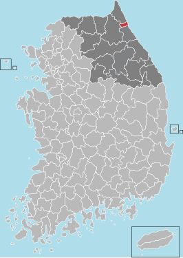 Kaart van Sokcho-si