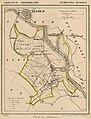 Gemeentekaart Huissen 1867 uit Gemeente-atlas van Nederland naar officieele bronnen bewerkt, van J. Kuyper