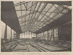 Gare supérieure en construction.