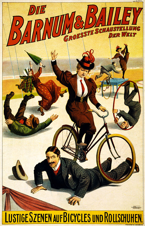 493px-German_poster_for_Barnum_&_Bailey_with_bicycles_and_rollerskates,_1900.jpg (493×768)