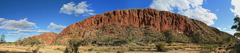 Western wall of the Glen Helen Gorge, Northern Territory