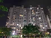 Front view of Godrej Anandam in Night