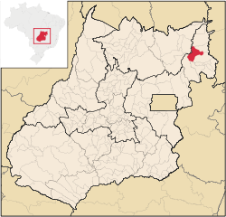 Localização de Iaciara em Goiás