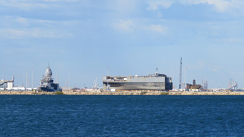 File:HMAS Stuart (FFH 153), HMAS Sirius and HMAS Otama at the Australian Marine Complex, Henderson, Western Australia, May 2023 01.jpg