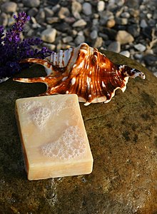Handmade soap with the extract of stinging nettle
