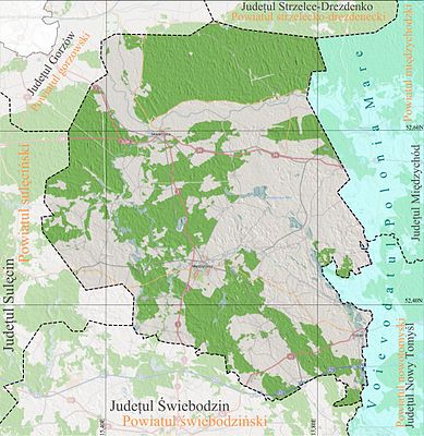 Harta de localizare Judetul Miedzyrzecz local