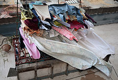 Balconies with drying wash. Havana (La Habana), Cuba