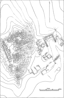 Map of Hawikuh Ruins by Victor Mindeleff, 1891 Hawikuh map.png