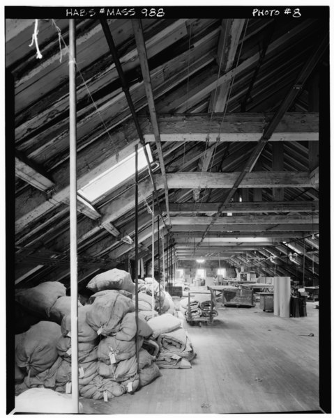 File:Historic American Buildings Survey R. Randolph Langenbach, Photographer August, 1967 INTERIOR, ROOF FRAMING DETAIL - Lawrence Machine Shop, Union and Canal Streets, Lawrence, HABS MASS,5-LAWR,1-10.tif