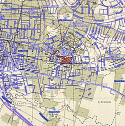 Historyczna seria map dla obszaru Salama, Jaffa (lata 40. XX wieku z nowoczesną nakładką).jpg