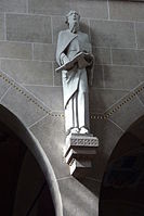 Estatua de Matías el Apóstol, en la iglesia católica de St. Georg de Hockenheim.