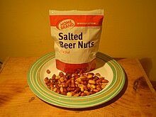An item such as non-branded grocery products are common inferior goods. There is no set criteria of what constitutes an inferior good, but economists refer to an inferior good as any item preferred less when disposable consumer income increases. Home brand beer nuts.jpg