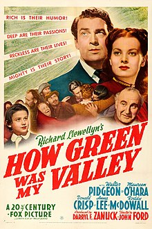 Alternate "Style B" theatrical poster How Green Was My Valley (1941 poster - Style B).jpg